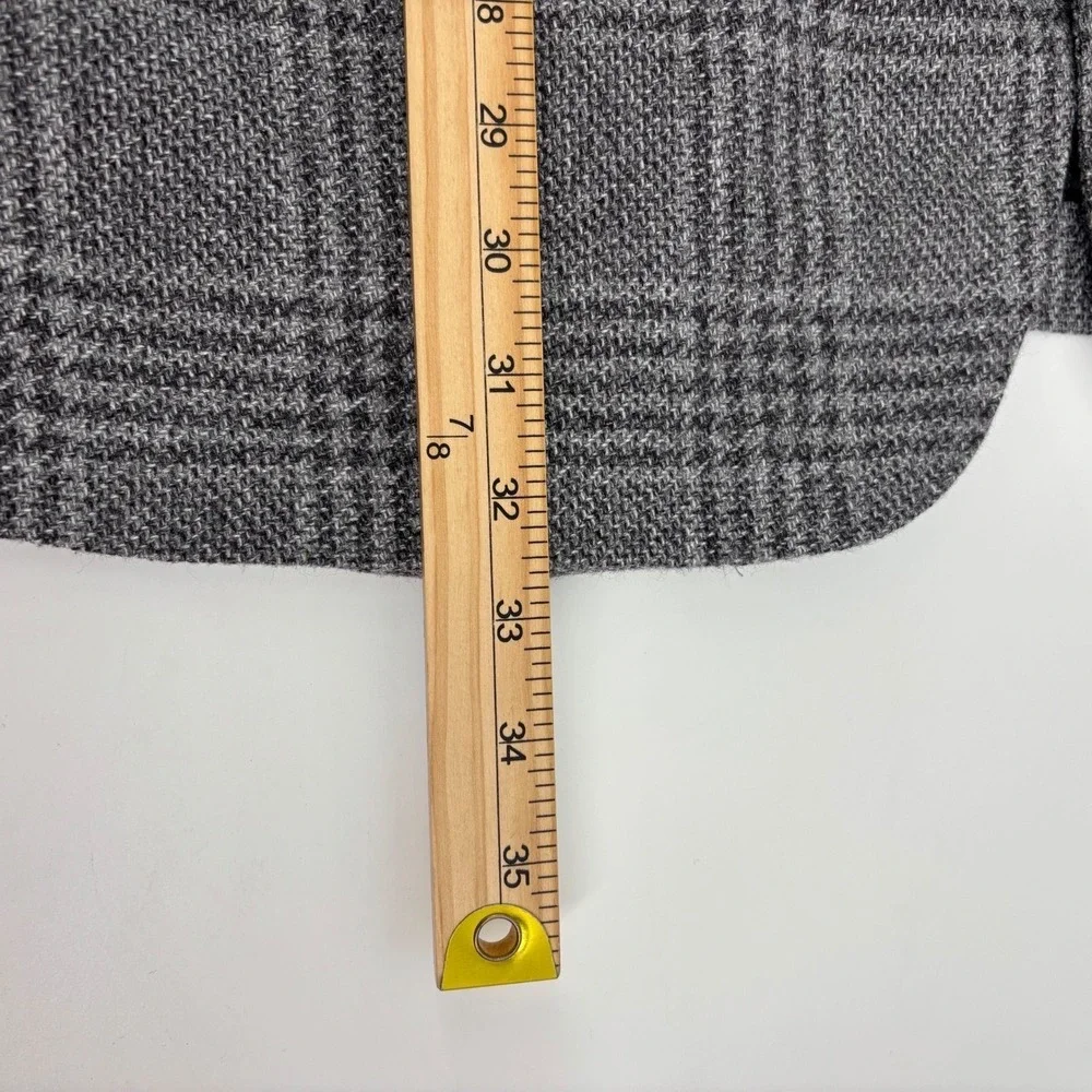 Zegna Men Sportcoat Blazer 48 R Gray Glen Plaid Cashmere Silk Italy Unstructured